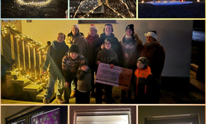 Spende 1265 Euro / Adventsfenster Dorndorf